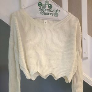 Showpo - Size Small - White crop top sweater
